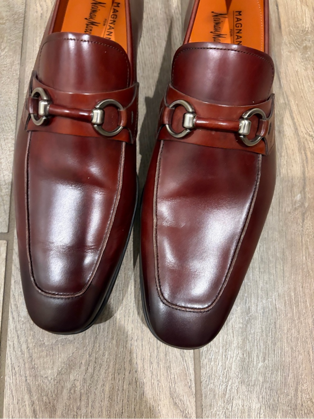 Magnanni for Neiman Marcus leather horsebit loafers men’s size 11 - Picture 4 of 9